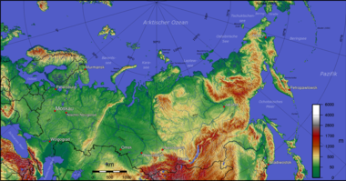 Topographic map of Russia Russland topo.png