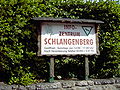 Tafel vor Informationszentrum Schlangenberg