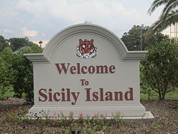 Sicília Island, LA, sinal de boas-vindas IMG 0285.JPG