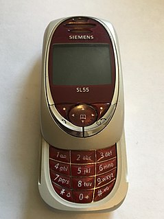 Siemens SL55 Mobile phone released by Siemens Mobile in 2003.