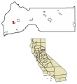 Sierra County California Incorporated and Unincorporated areas Goodyears Bar Highlighted 0630420.svg