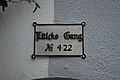 Historisches Straßenschild in Lübeck "Lülcks Gang"