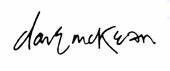 Handtekening van Dave McKean