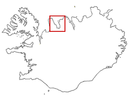 Plasseringa til Skagafjörður på Island