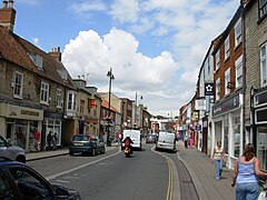 Sleaford high street; looking north along Southgate