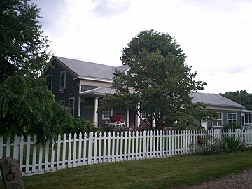 Side view of the Snow house in Mantua Township, 2009. Lorenzo Snow was born on site in 1814