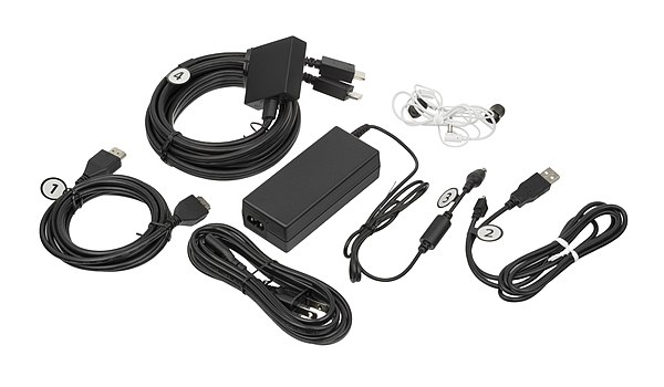 All of the cables required to connect the first model of the PS VR