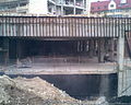 The concourse under construction (view from behind Gogol Street) above Zhibek Zholy station (November 2008)