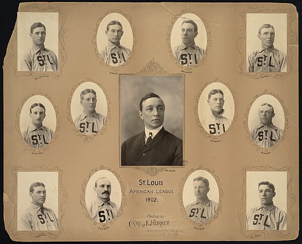 St. Louis Browns Baseball Team, 1902. Michael T. "Nuf Ced" McGreevy Collection, Boston Public Library