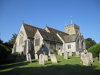 Seen from the north-east St Peter's Church, Henfield.JPG