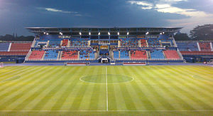 The covered grandstand at Larkin Stadium (February 2013)