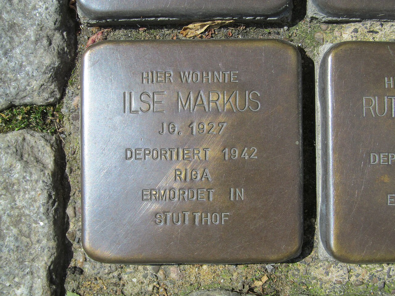 der Stolperstein für Ilse Markus