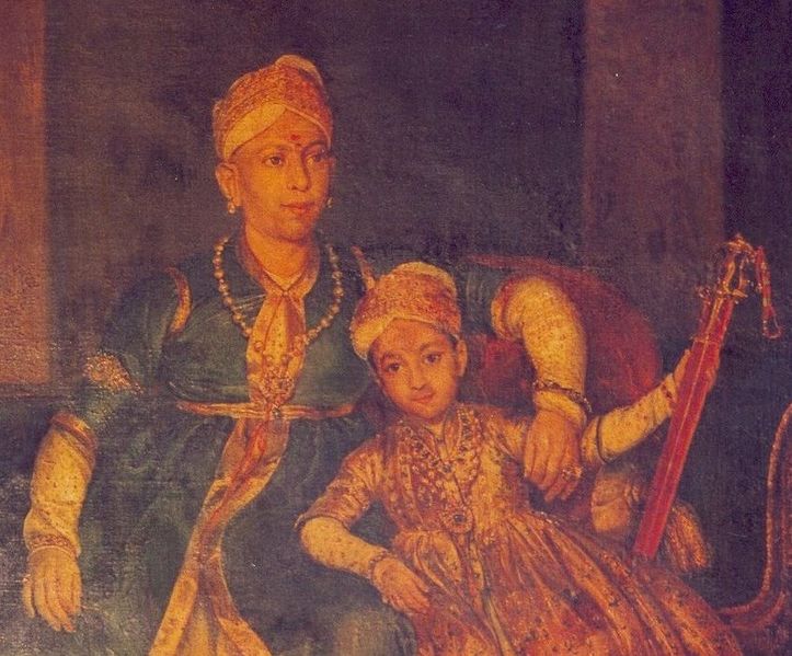 File:Swathi Thirunal Rama Varma of Travancore with a prince.jpg