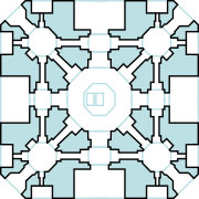 Simplified diagram of the Taj Mahal floor plan