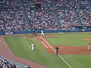 Mark Teixeira's debut at-bat with the Atlanta Braves, August 1, 2007