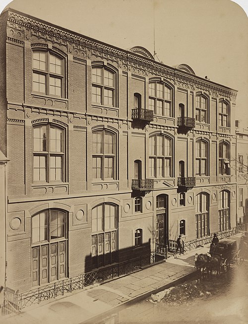 Tenth Street Studio Building at 51 West 10th Street between Fifth and Sixth Avenues in New York City, photographed in 1870