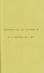 Thumbnail for File:Testimonials in favour of P.A. Simpson, M.D., M.A. ... - candidate for the Chair of Medical Jurisprudence in the Andersonian University (IA b24932826).pdf