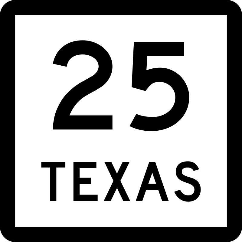 25 округ. Texas 