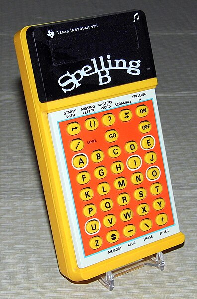 File:Texas Instruments Spelling B, Made in USA, Circa 1978 (Electronic Learning Aid).jpg