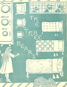 The story of Goldilocks and the Three Bears uses the rule of three extensively, with the protagonist examining three sets of three items in a house, finding only the third of each set to be satisfactory The3bears-30.jpg