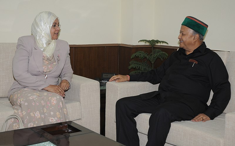 File:The Ambassador, Extraordinary and Plenipotentiary, Republic of Yemen, Mrs. Khadija Radman Mohammed Ghanem meeting the Union Minister for Micro, Small and Medium Enterprises, Shri Virbhadra Singh, in New Delhi.jpg