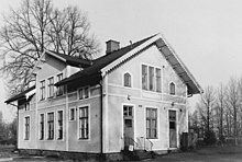 Der Bahnhof von Orrefors wurde 1875 erbaut und nach schwedischem Recht als wertvolles nationales Erbe geschützt