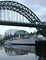 From Quayside promenade Upstream Newcastle side 5 September 2005