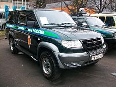 UAZ Pickup de la Limgarda Servo de Rusio