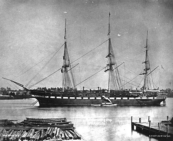 USS Franklin – squadron flagship from 1867 to 1868