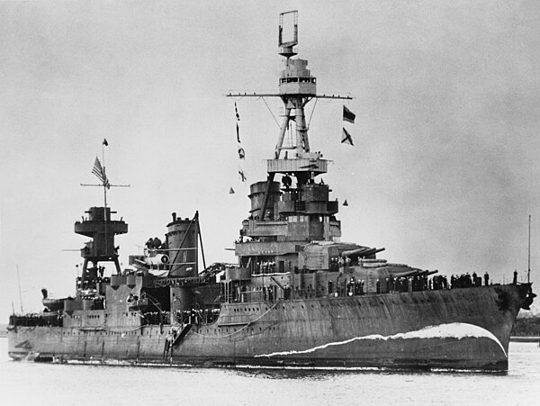 USS Northampton (CA-26) at Brisbane on 5 August 1941