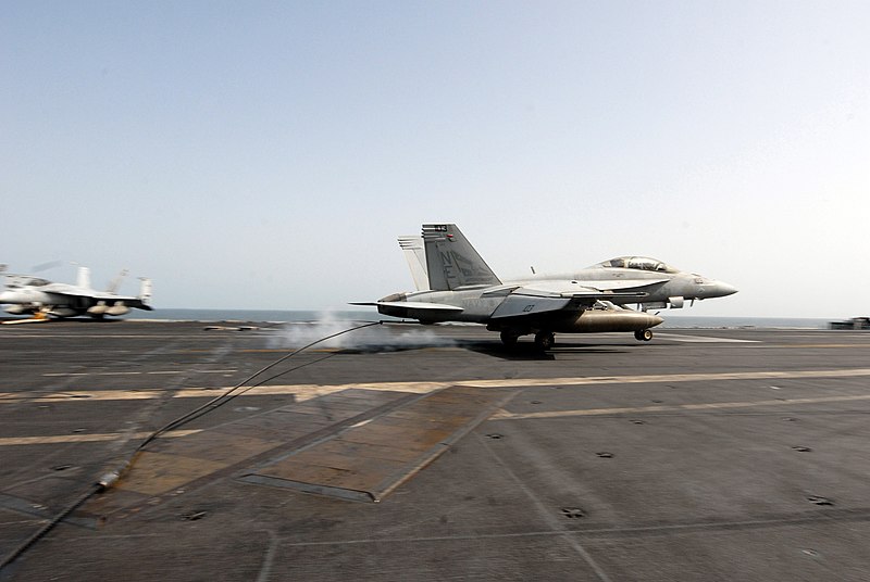 File:US Navy 080901-N-7730P-073 Rear Adm. Scott R. Van Buskrik makes an arrested landing.jpg