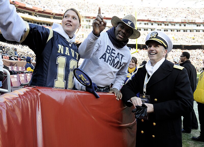 File:US Navy 111210-N-FC670-090 Chief of Naval Operations (CNO) Adm. Jonathan Greenert meets with fans before the 112th Army-Navy Football game at FedEx.jpg