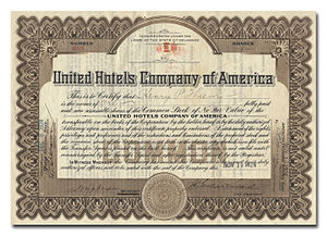 United Hotels Company Of America