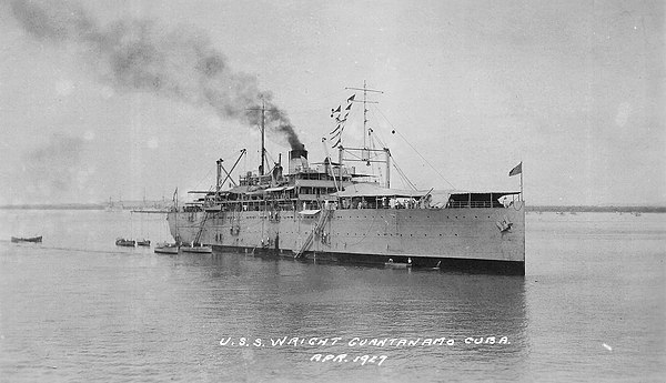 USS Wright (AZ-1) at Guantánamo Bay, Cuba, April 1927