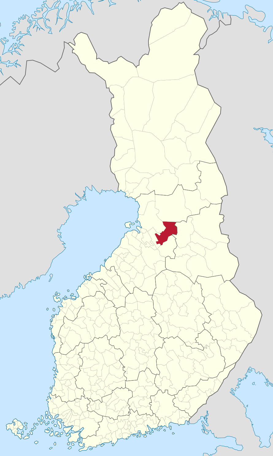 烏塔耶爾維（Utajärvi）的地圖