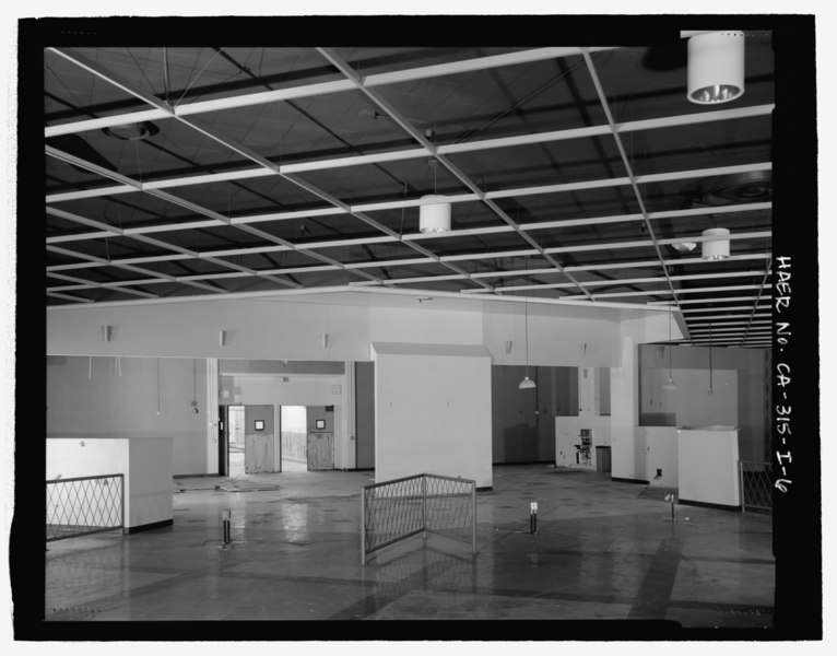 File:VIEW OF INTERIOR CAFETERIA AREA, FACING NORTHEAST. - Douglas Aircraft Company Long Beach Plant, Cafeteria, 3855 Lakewood Boulevard, Long Beach, Los Angeles County, CA HAER CA-315-I-6.tif