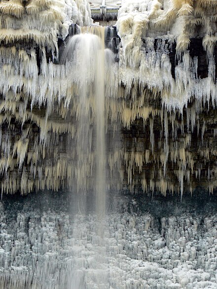 Valaste waterfall in Winter