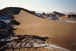 La dune principale de la vallée de la Lune.