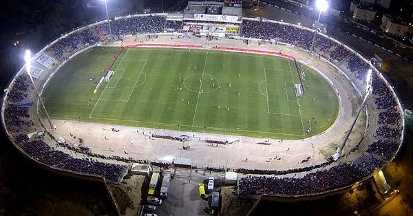 Stadium Vasermil in the 2013–14 season taken from the air during a game against Maccabi Haifa, which ended with the victory of 1–3 to Be'er Sheva