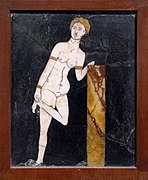 Opus sectile con el tema de Afrodita descalzándose, Pompeya, 41-68 d. C.