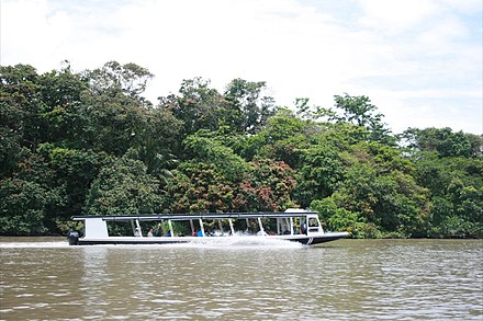 Boat taxi on Tortuguero canal