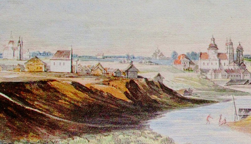 File:Viciebsk, Vićba, Mikolskaja. Віцебск, Віцьба, Мікольская (J. Pieška, 1800).jpg