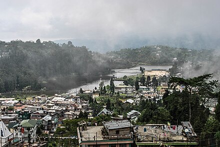 View of Mirik town with Sumendu lake and surroundings