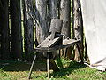 Inside the reconstructed Martin's Station fort at Wilderness Road State Park in Virginia.