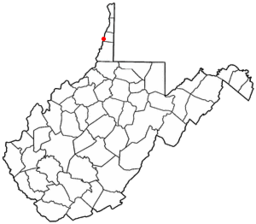 Stedets beliggenhed i West Virginia