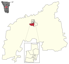 Karte Windhoek-West (Wahlkreis) in Namibia