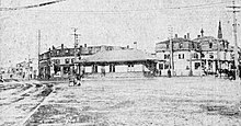 West Somerville station and grade crossings West Somerville station and Davis Square grade crossings, December 1903.jpg