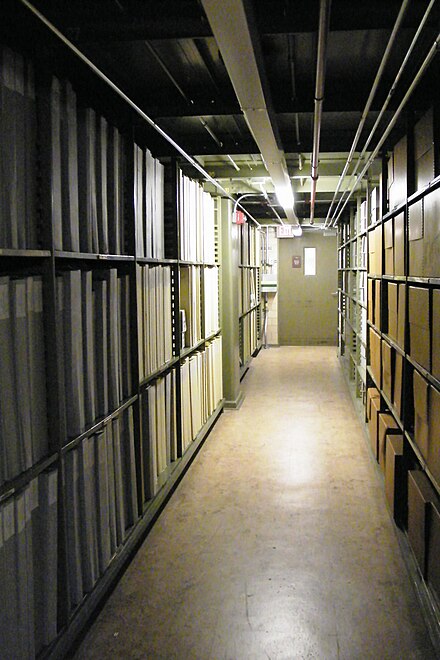 Storage facility at the National Archives and Records Administration, Washington, D.C.