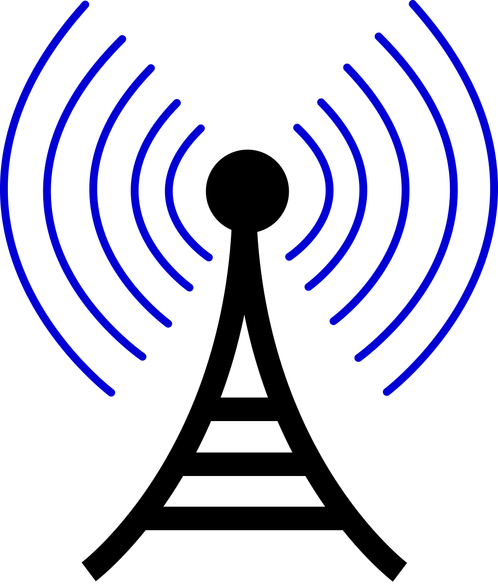 Wireless applications. Радиоволны. Пиктограмма антенна. Символ радиоизлучения. Радиосигнал.