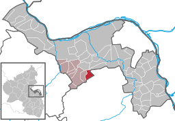 Läget för Wolfsheim i Landkreis Mainz-Bingen